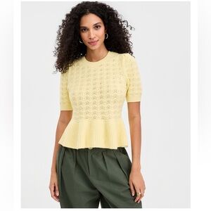 Chic Yellow Peplum Sweater